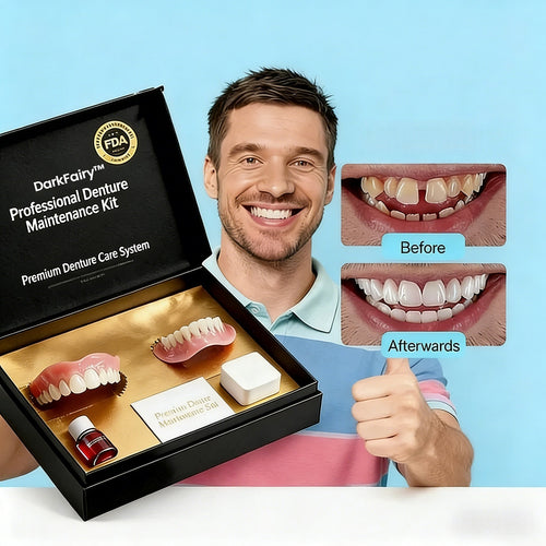 ⚡🏆Ends Today: 70% OFF!🦷DarkFairy™ Custom-Fit Full Functional Dentures Make you more confident